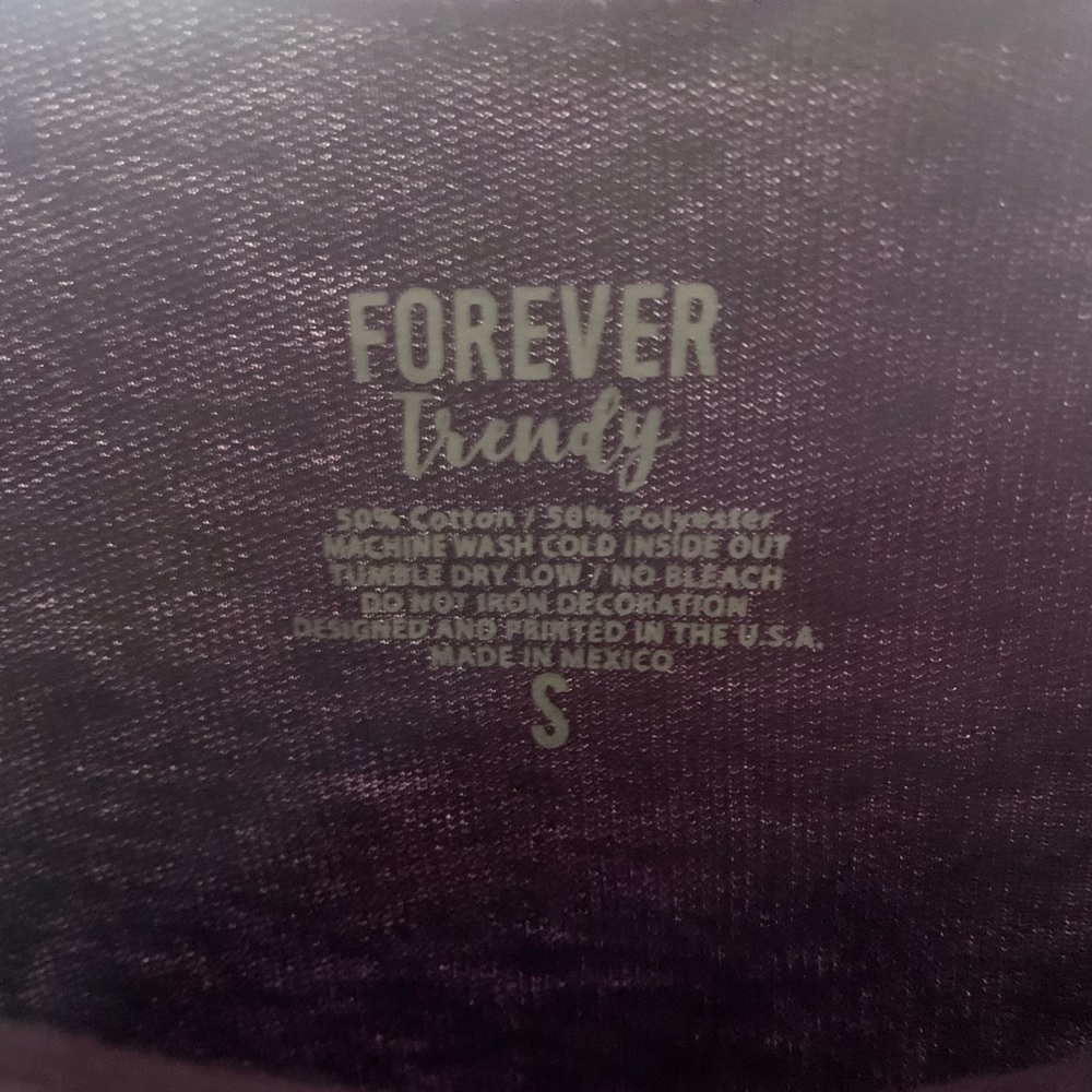 Forever trendy purple sweat shirt
